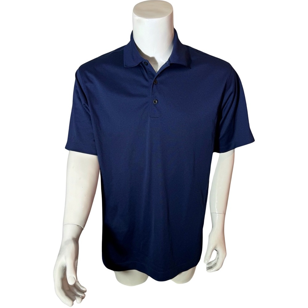 Nike Golf Polo Shirt Dri-Fit Navy Blue Mens Large Short Sleeve